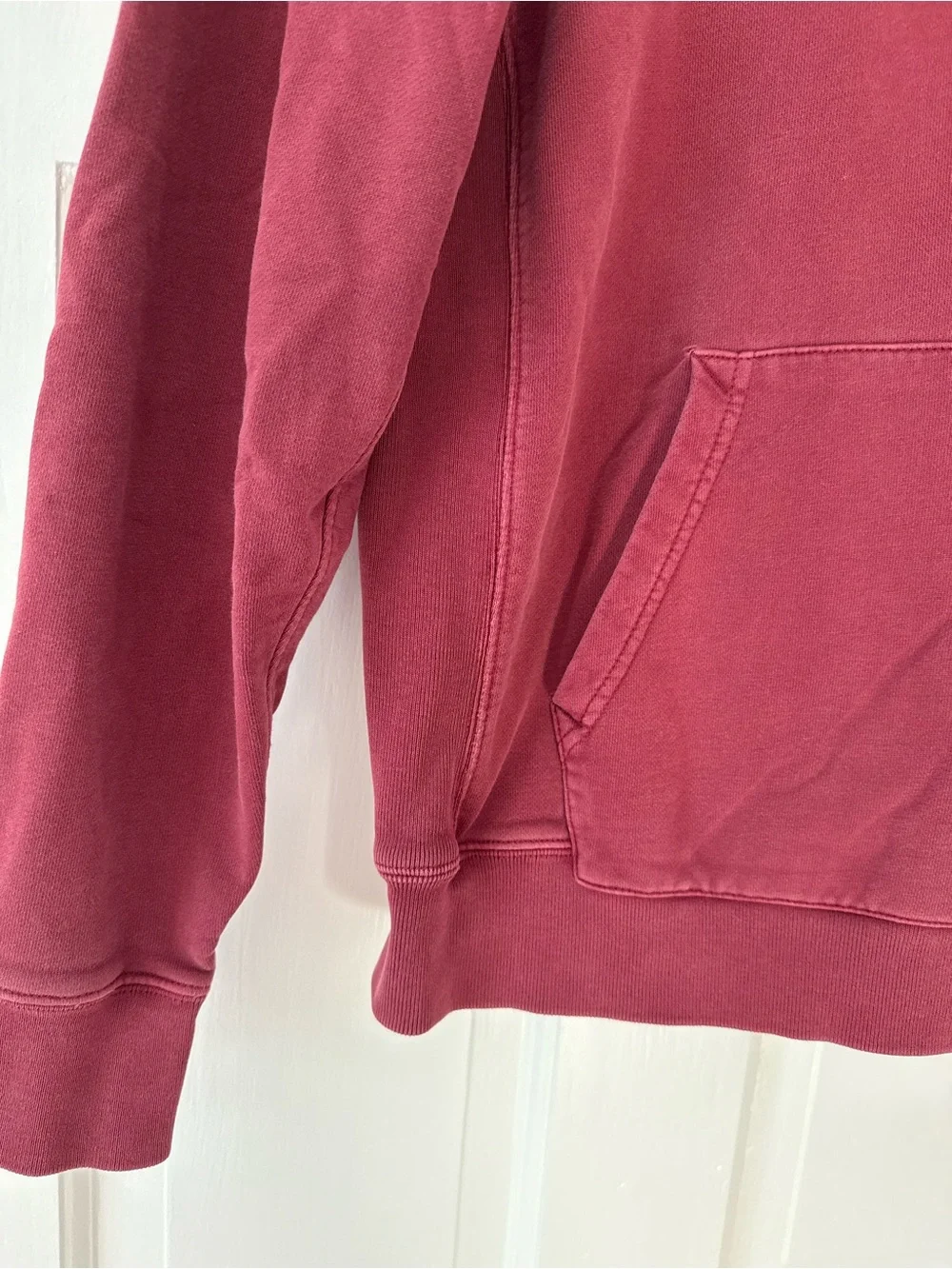 J. Crew Men's Hooded Pullover Sweatshirt - Dark Red